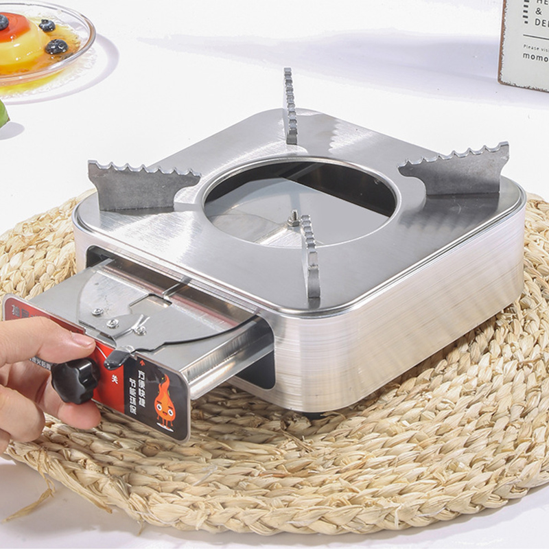 Stainless Steel Drawer Type Alcohol Stove,Square Dry Pot Base For  Restaurant - 图片 3