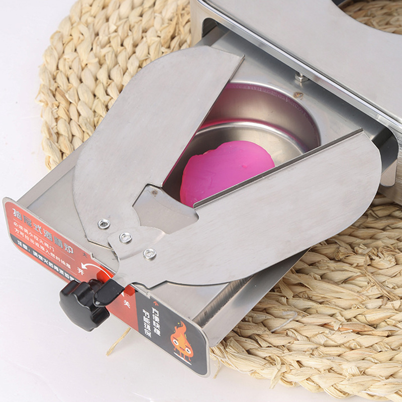 Stainless Steel Drawer Type Alcohol Stove,Square Dry Pot Base For  Restaurant - 图片 4