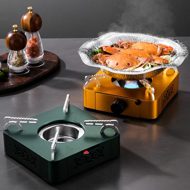 Aluminum Alloy Drawer Type Alcohol Stove,Square Dry Pot Base For  Restaurant - 图片 6