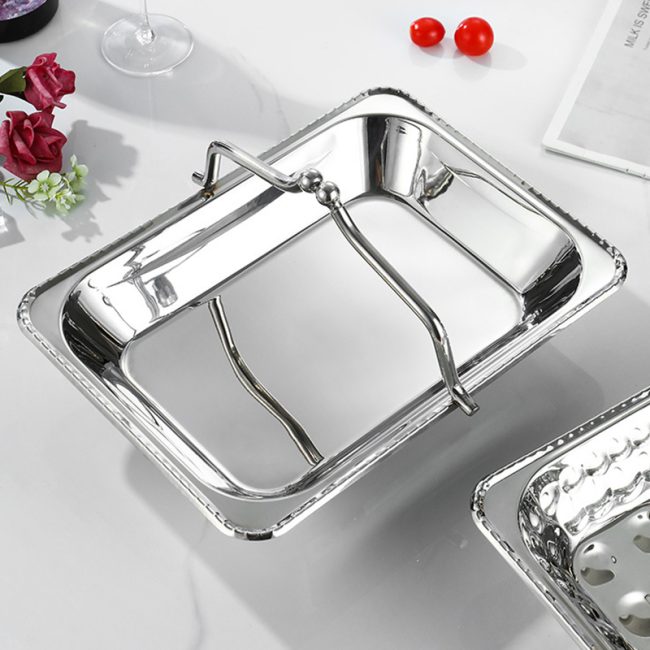 Stainless Steel 201 Handheld Towel Tray Hammer Point,Guest Room Hot Towel Tray For Hotels - 图片 7