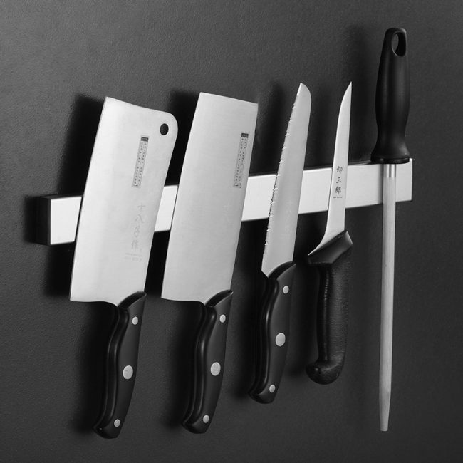 Stainless Steel 304 Magnetic Knife Holder,Kitchen Magnetic Suction Knife Holder,Magnetic Storage Rack For Restautant - 图片 3