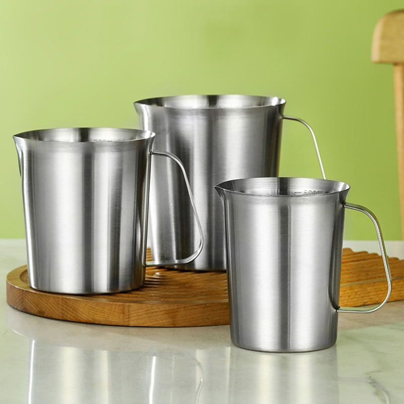 Stainless Steel 304 Measuring Cup,500mL,1000mL For Milk Tea Shop - 图片 3