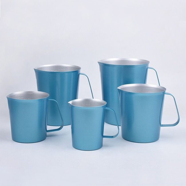Stainless Steel 304 Measuring Cup Blue,500mL,2000mL For Milk Tea Shop - 图片 2