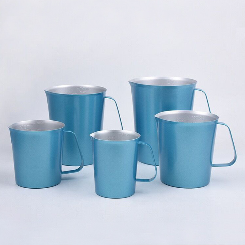 Stainless Steel 304 Measuring Cup Blue,500mL,2000mL For Milk Tea Shop - 图片 2