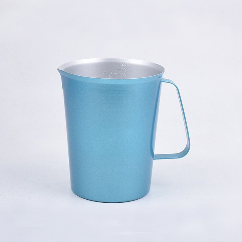 Stainless Steel 304 Measuring Cup Blue,500mL,2000mL For Milk Tea Shop - 图片 3