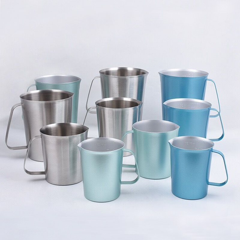 Stainless Steel 304 Measuring Cup Blue,500mL,2000mL For Milk Tea Shop - 图片 7