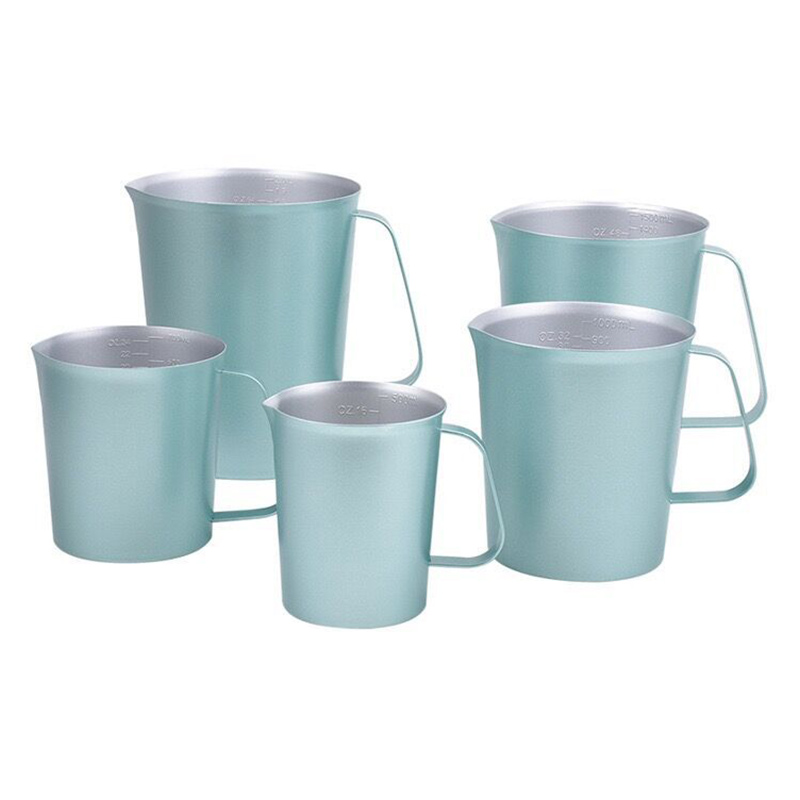 Stainless Steel 304 Measuring Cup Green,500mL,1500mL For Milk Tea Shop