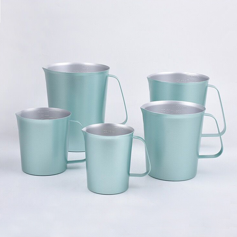 Stainless Steel 304 Measuring Cup Green,500mL,1500mL For Milk Tea Shop - 图片 2