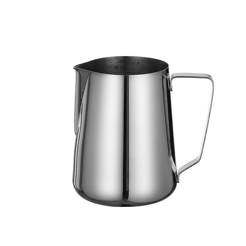 Stainless Steel 201 Laser Scale Milk Frothing Pitcher,Latte Art Cup,Coffee Tools Milk Frother For Cafe - 图片 5