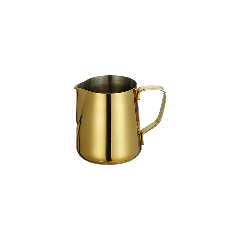 Stainless Steel 201 Milk Frothing Pitcher Golden,Latte Art Cup,Coffee Tools Milk Frother For Cafe - Image 5