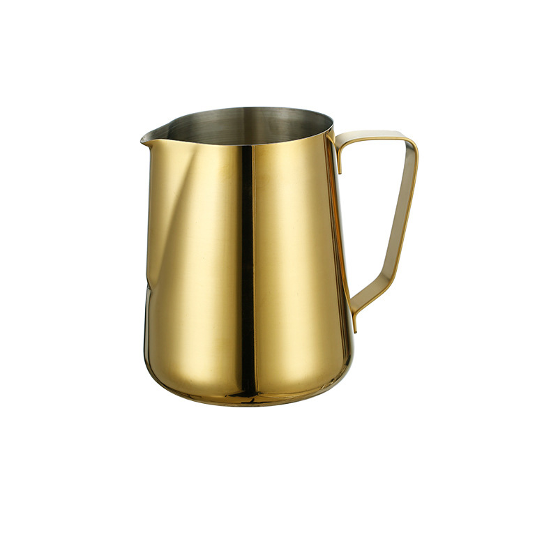 Stainless Steel 201 Milk Frothing Pitcher Golden,Latte Art Cup,Coffee Tools Milk Frother For Cafe - Image 6