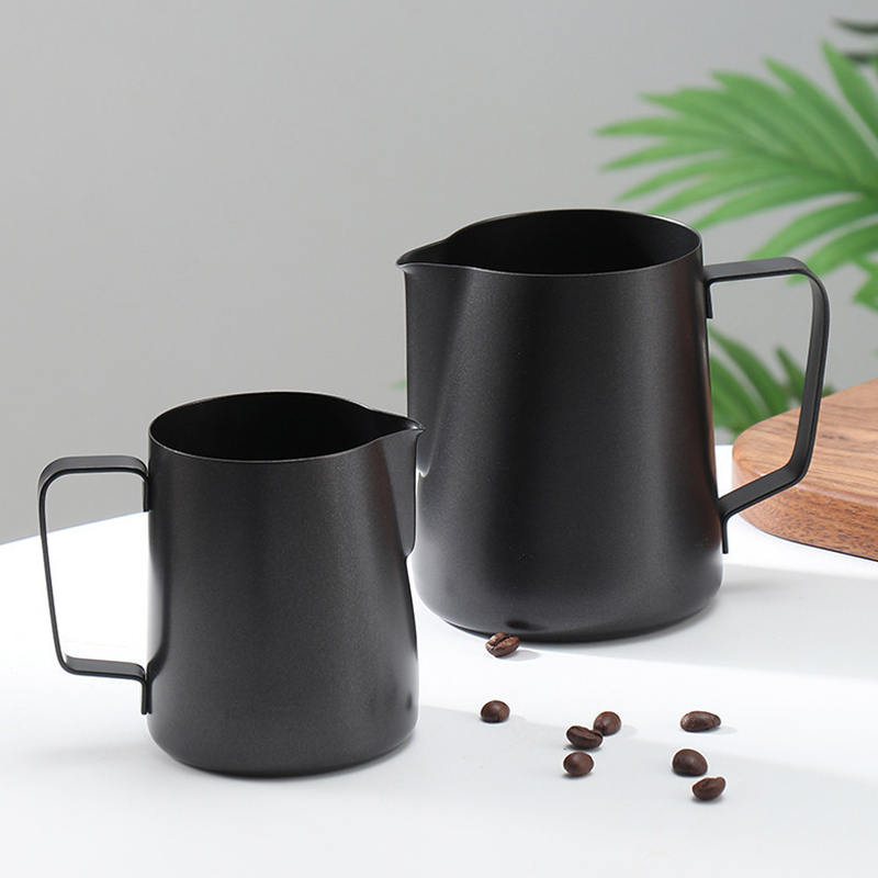 Stainless Steel Teflon Milk Frothing Pitcher,Latte Art Cup,Coffee Tools Milk Frother For Cafe - Image 3