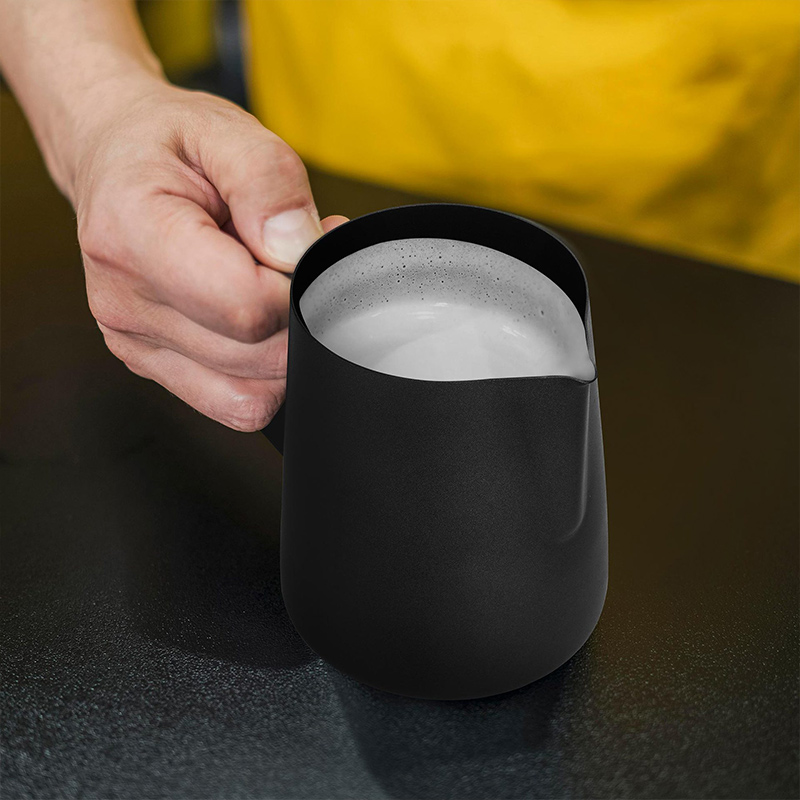 Stainless Steel Teflon Laser Scale Milk Frothing Pitcher,Latte Art Cup,Coffee Tools Milk Frother For Cafe - Image 3