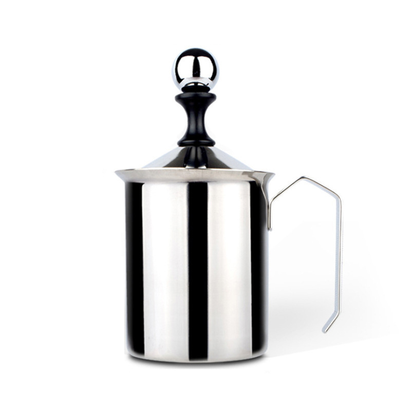 Stainless Steel 304 Coffee Manual Milk Froth Frothing Cup For Cafe