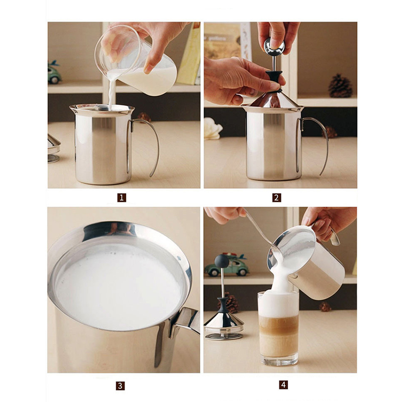Stainless Steel 304 Coffee Manual Milk Froth Frothing Cup For Cafe - Image 8