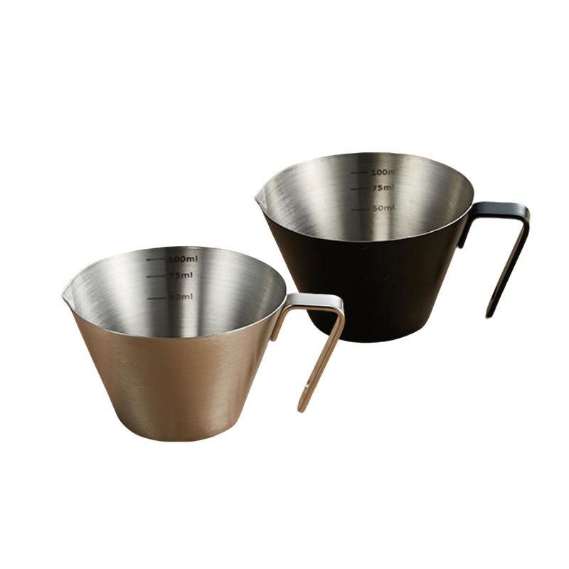 Stainless Steel 304 Coffee Measuring Cup 100mL,Coffee Extraction Cup With Scale For Cafe