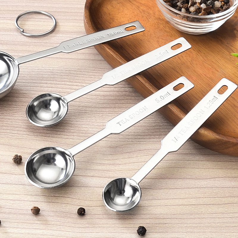 Stainless Steel 201 Coffee 4 Piece Measuring Spoon Set,Baking Spoon For Cafe - Image 4