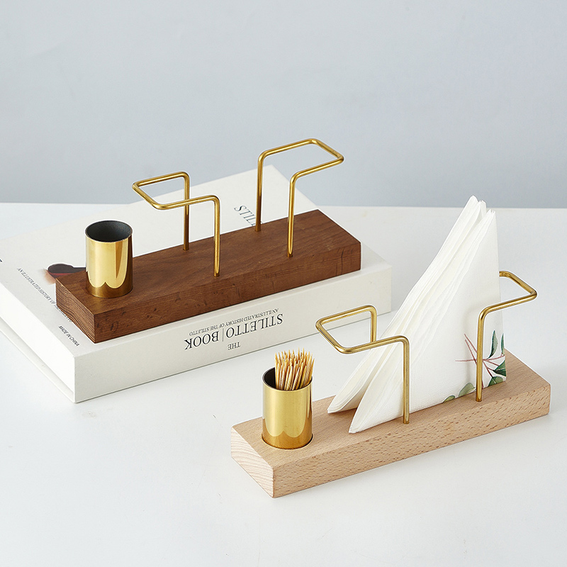 Walnut Tissue Toothpick Holder,Dining Table Beech Tissue Holder For Restaurants - Image 4