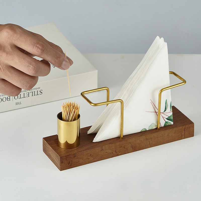 Walnut Tissue Toothpick Holder,Dining Table Beech Tissue Holder For Restaurants - Image 6