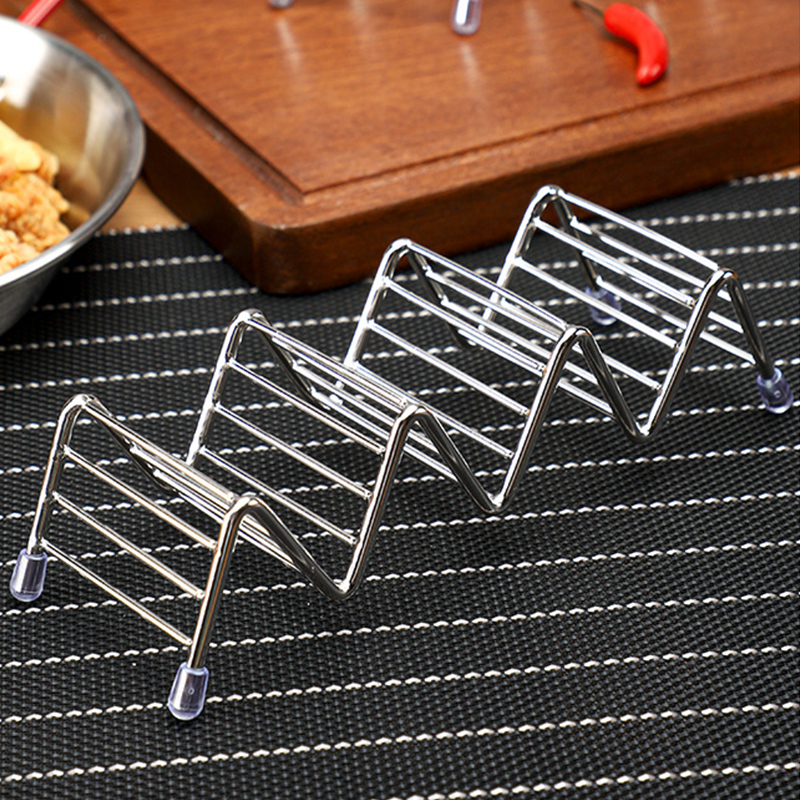 Stainless Steel Mexican Taco Holder,Corn Roll Holder Golden For Restaurants - Image 8