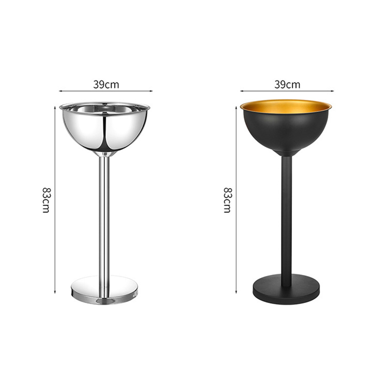 Stainless Steel Flat Champagne Basin Integrated Rack,Champagne Bucket,Ice Bucket Golden For Bars - Image 2