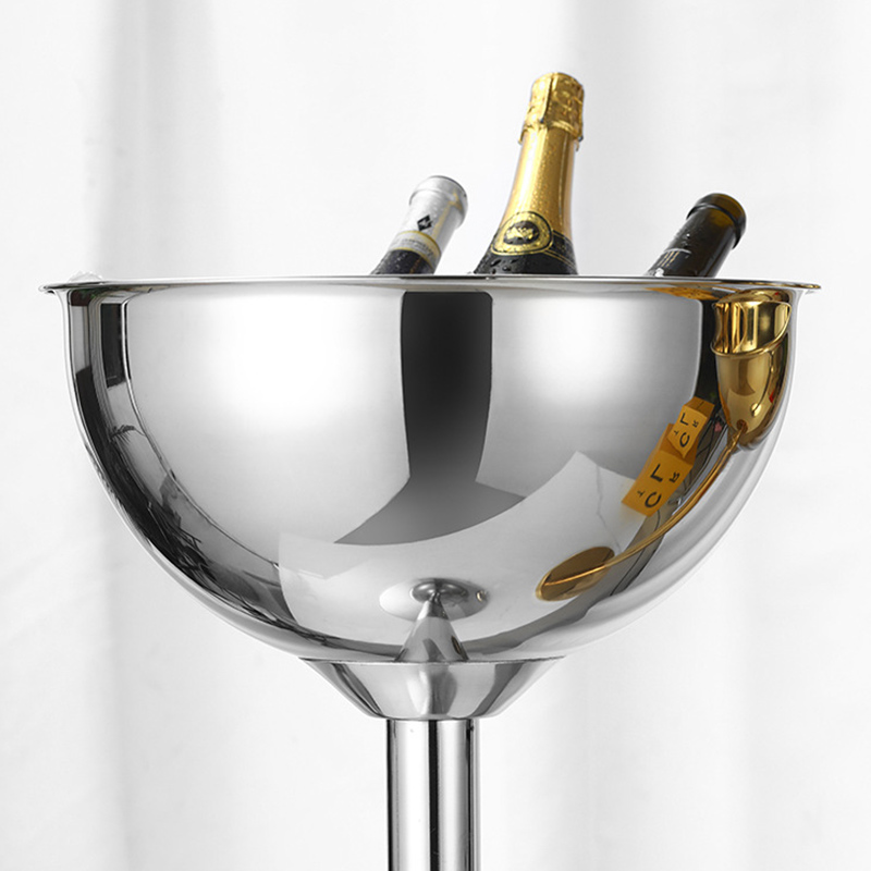 Stainless Steel Flat Champagne Basin Integrated Rack,Champagne Bucket,Ice Bucket Golden For Bars - Image 3