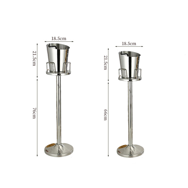 Stainless Steel European Slanted Mouth Champagne Bucket With Rack,Champagne Bucket,Ice Bucket Stand Golden For Bars - Image 3