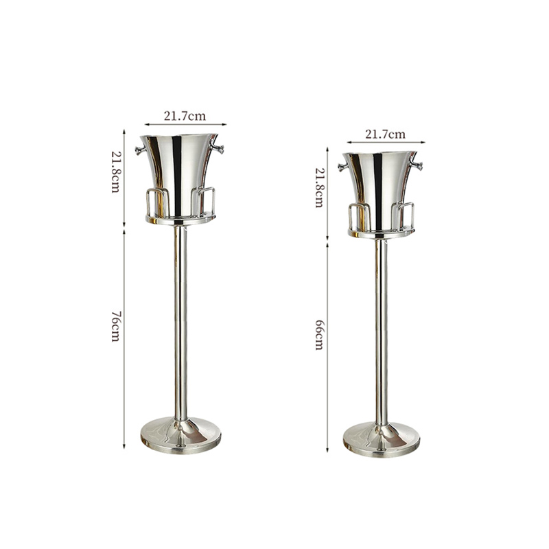 Stainless Steel European Waist Champagne Bucket With Rack,Champagne Bucket,Ice Bucket Stand Golden For Bars - Image 4