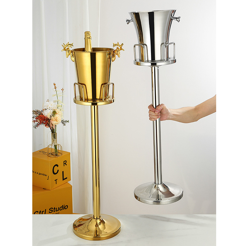 Stainless Steel European Reindeer Champagne Bucket With Rack,Champagne Bucket,Ice Bucket Stand Golden For Bars - Image 7