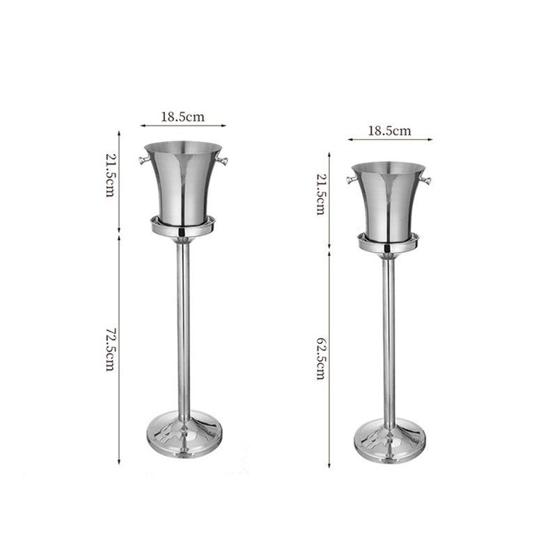 Stainless Steel Luxury Waist Champagne Bucket With Rack,Champagne Bucket,Ice Bucket Stand Black For Bars - Image 3