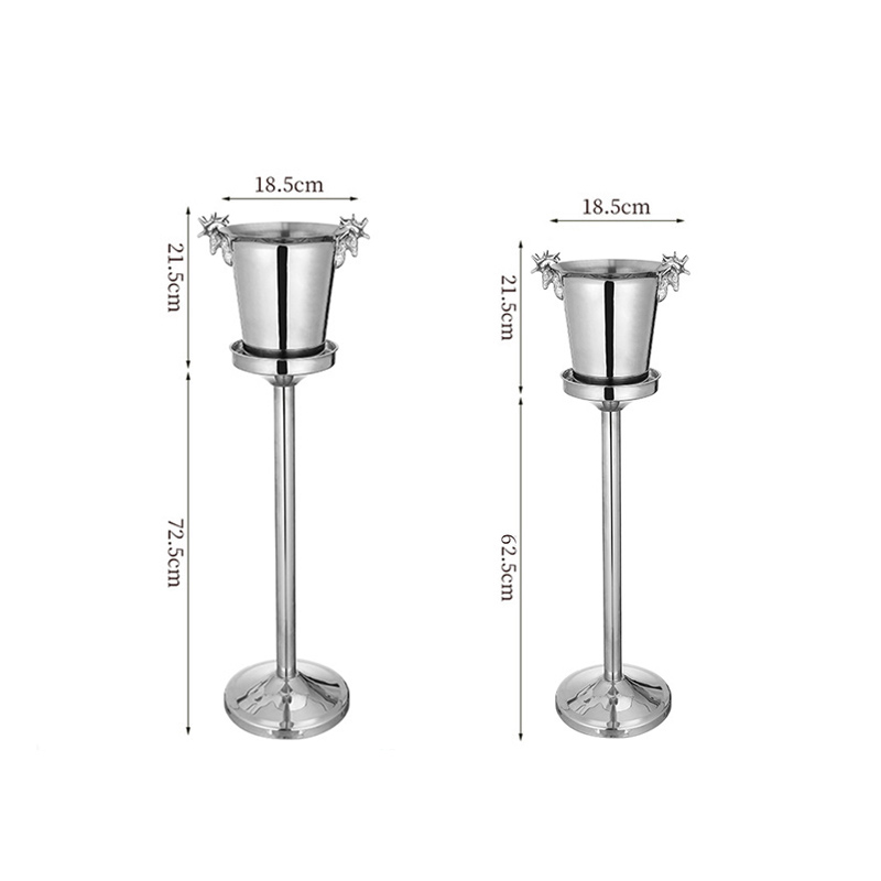 Stainless Steel Luxury Reindeer Champagne Bucket With Rack,Champagne Bucket,Ice Bucket Stand Black For Bars - Image 3