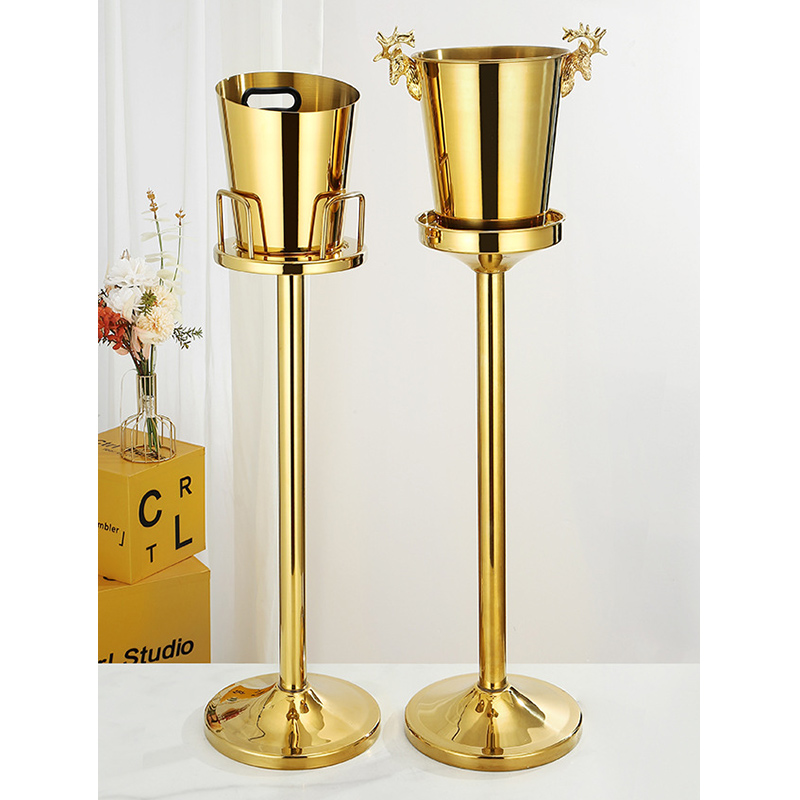 Stainless Steel Luxury Reindeer Champagne Bucket With Rack,Champagne Bucket,Ice Bucket Stand Black For Bars - Image 7