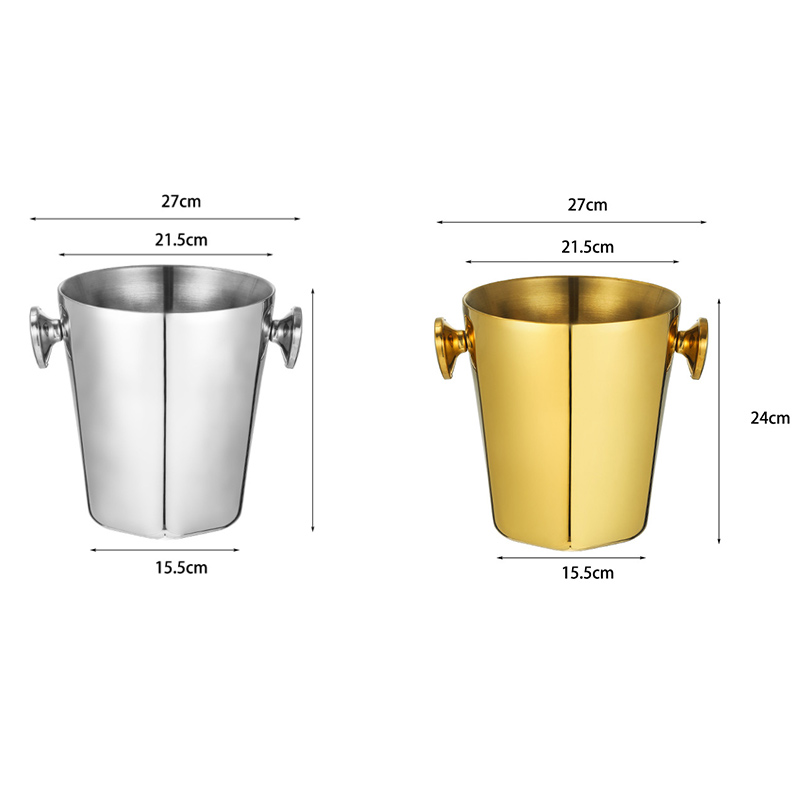 Stainless Steel Hexagonal Double Layer Champagne Bucket With Rack,Champagne Bucket,Ice Bucket Stand For Bars - Image 2