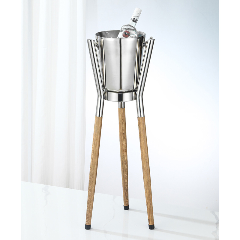 Stainless Steel Hexagonal Double Layer Champagne Bucket With Rack,Champagne Bucket,Ice Bucket Stand For Bars - Image 7