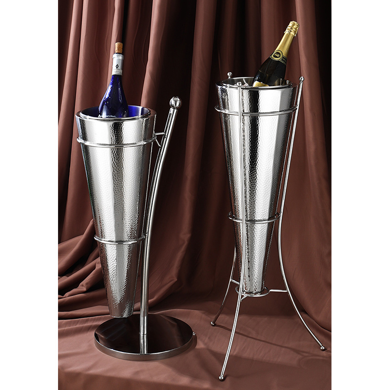 Stainless Steel Double Layer Champagne Bucket With Rack,Champagne Bucket,Ice Bucket Display Stand For Bars - Image 6