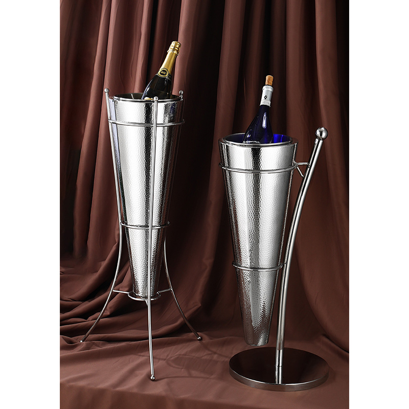 Stainless Steel Double Layer Champagne Bucket With Rack,Champagne Bucket,Ice Bucket Display Stand For Bars - Image 7
