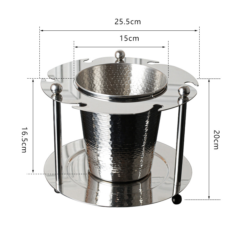 Stainless Steel Ice Bucket Integrated Rack,Champagne Bucket,Red Wine Ice Bucket Stand For Bars - Image 2