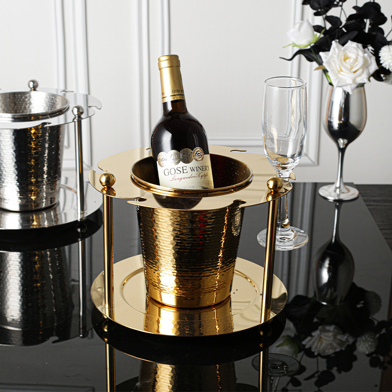 Stainless Steel Ice Bucket Integrated Rack,Champagne Bucket,Red Wine Ice Bucket Stand For Bars - Image 7