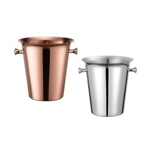Stainless Steel European Champagne Bucket,Beer Ice Bucket,Red Wine Ice Bucket Rose Gold For Bars