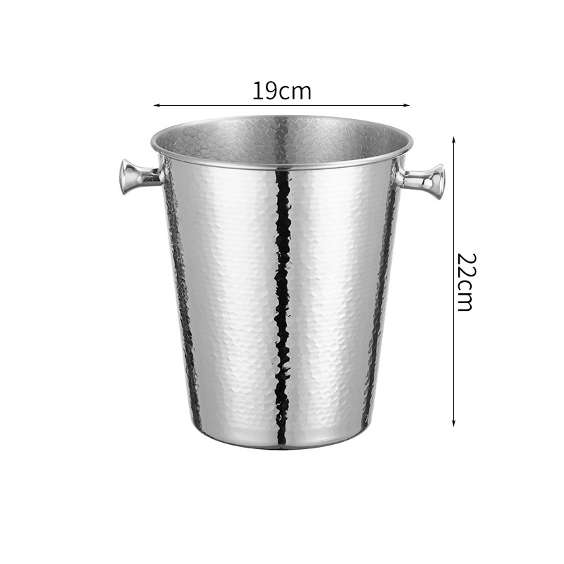 Stainless Steel European Crackled Champagne Bucket,Beer Ice Bucket,Red Wine Ice Bucket Golden For Bars - Image 2
