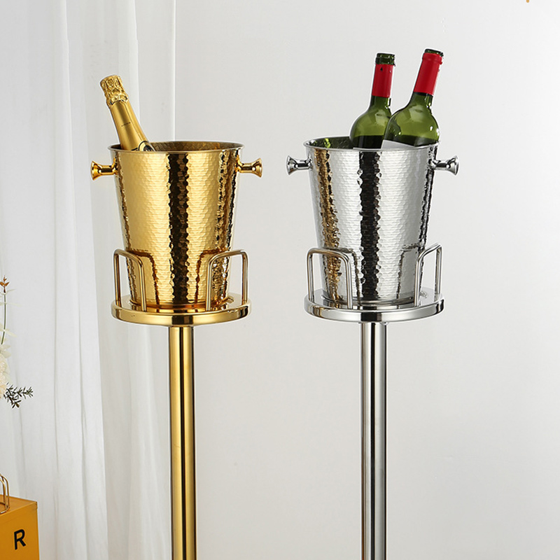 Stainless Steel European Crackled Champagne Bucket,Beer Ice Bucket,Red Wine Ice Bucket Golden For Bars - Image 4