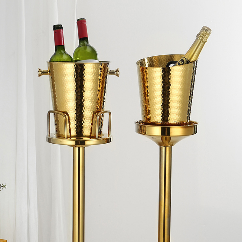 Stainless Steel European Crackled Champagne Bucket,Beer Ice Bucket,Red Wine Ice Bucket Golden For Bars - Image 7