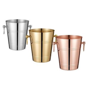 Stainless Steel Luxury Champagne Bucket,Beer Ice Bucket,Red Wine Ice Bucket Rose Gold For Bars