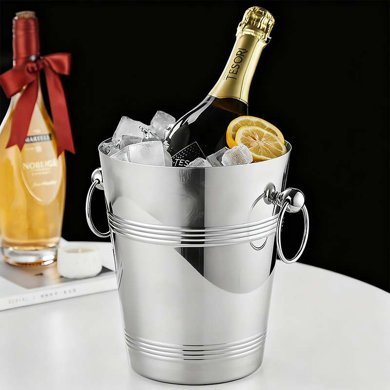 Stainless Steel Luxury Champagne Bucket,Beer Ice Bucket,Red Wine Ice Bucket Rose Gold For Bars - Image 5