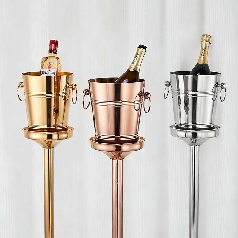 Stainless Steel Luxury Champagne Bucket,Beer Ice Bucket,Red Wine Ice Bucket Rose Gold For Bars - Image 8