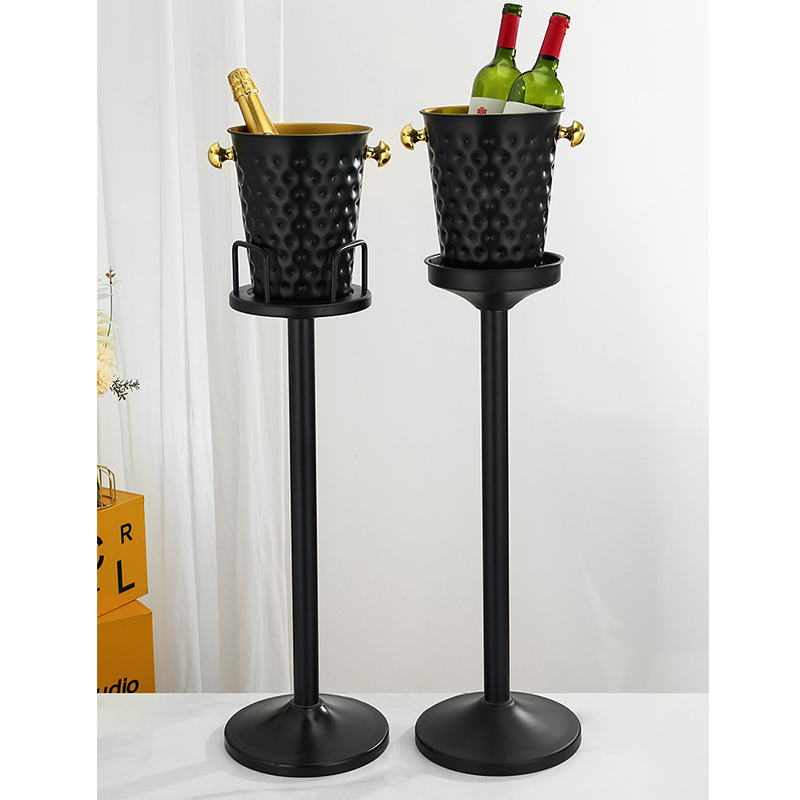 Stainless Steel European Hammer Point Champagne Bucket With Rack,Champagne Bucket,Ice Bucket Stand Golden For Bars - Image 7
