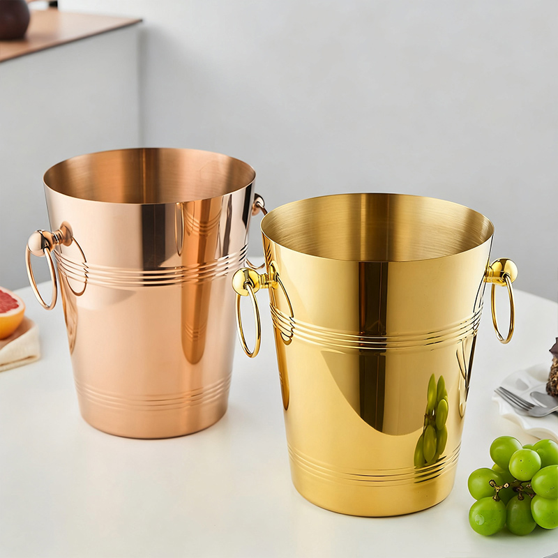 Stainless Steel Luxury Champagne Bucket With Rack,Champagne Bucket,Ice Bucket Stand Rose Gold For Bars - Image 6