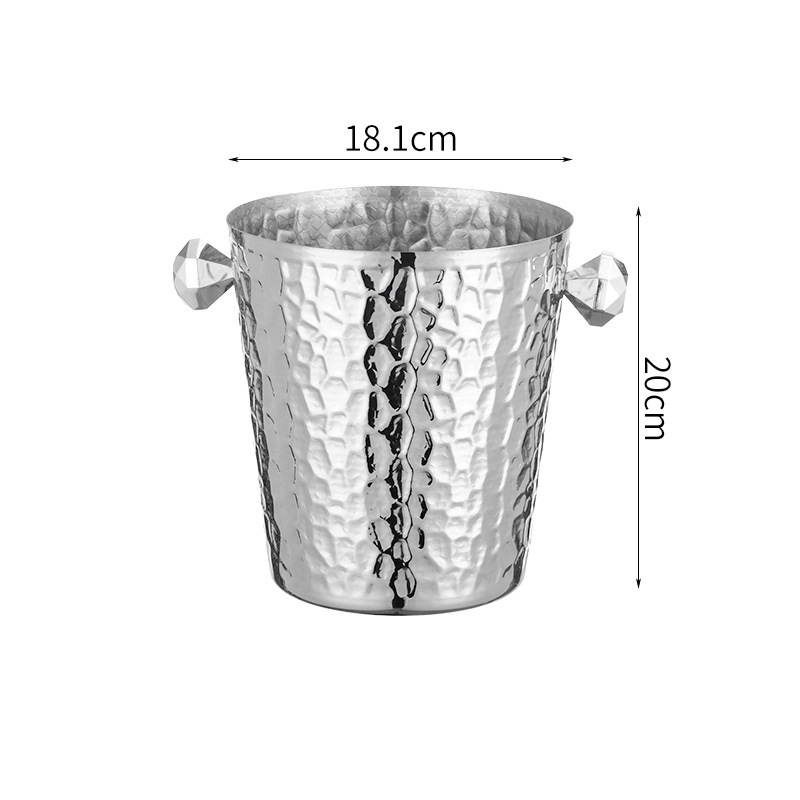 Stainless Steel Tree Patterned Champagne Bucket,Ice Bucket,Red Wine Ice Bucket Golden For Bars - Image 2