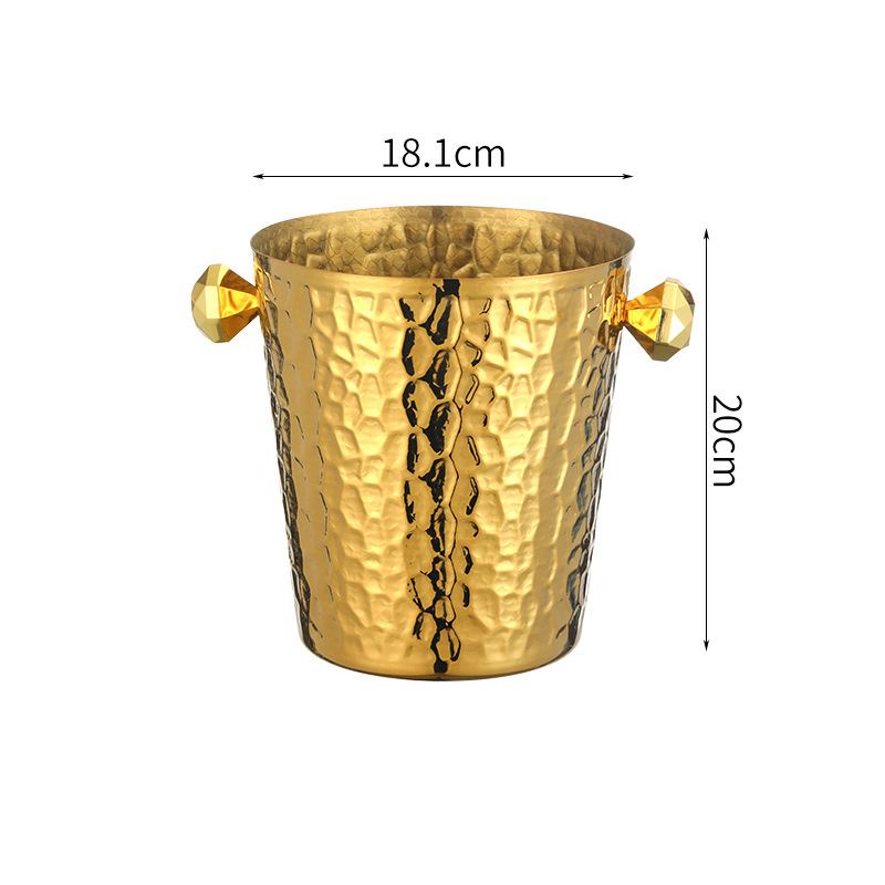 Stainless Steel Tree Patterned Champagne Bucket,Ice Bucket,Red Wine Ice Bucket Golden For Bars - Image 3