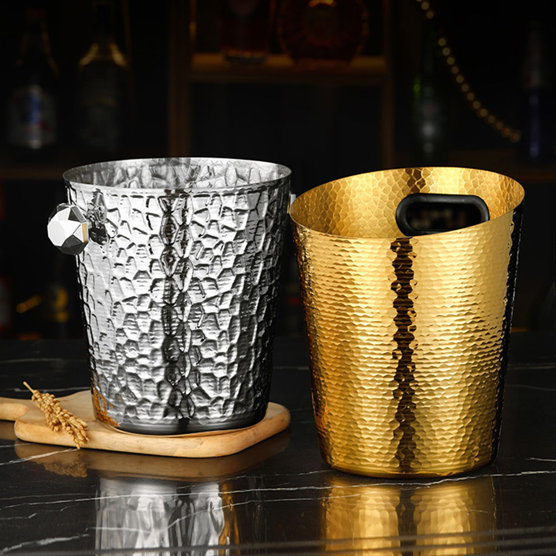 Stainless Steel Tree Patterned Champagne Bucket,Ice Bucket,Red Wine Ice Bucket Golden For Bars - Image 7
